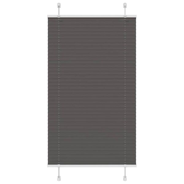 vidaXL Store pliss&eacute; noir 80x100 cm largeur du tissu 79,4 cm polyester