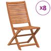 vidaXL Chaises pliantes, lot de 8, 51 x 66 x 95 cm, en bois d'acacia massif