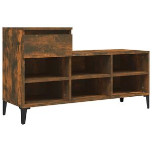 vidaXL Armoire &agrave; chaussures Ch&ecirc;ne fum&eacute; 102x36x60 cm Bois d'ing&eacute;nierie