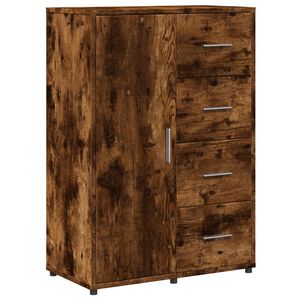 vidaXL Buffet ch&ecirc;ne fum&eacute; 60x31x84 cm bois d'ing&eacute;nierie