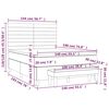 vidaXL Sommier &agrave; lattes de lit avec matelas Gris clair 140x190cm Tissu