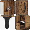 vidaXL Buffet Bois Ancien 69,5 x 34 x 90 cm Bois d'ing&eacute;nierie et fer