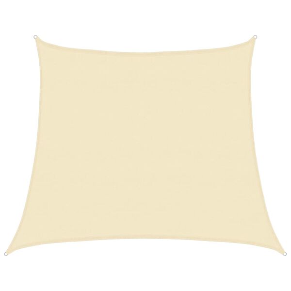 vidaXL Voile d'ombrage 160 g/m&sup2; Cr&egrave;me 4/5x4 m PEHD