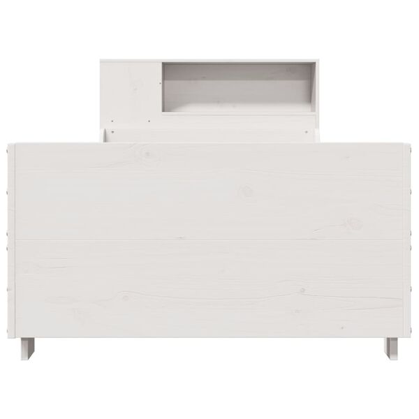 vidaXL Cadre de lit sans matelas blanc 100x200 cm bois de pin massif