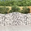 vidaXL Paniers &agrave; gabions arqu&eacute;s 2 pcs 200x50x100/120 cm fer galvanis&eacute;