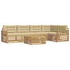 vidaXL Ensemble de canap&eacute;s d'ext&eacute;rieur 6 pc 5 place Blanc et Beige