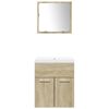 vidaXL Ensemble de meubles de salle de bain 3 pcs ch&ecirc;ne sonoma
