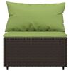 vidaXL Salon de jardin 3 pcs avec coussins marron r&eacute;sine tress&eacute;e