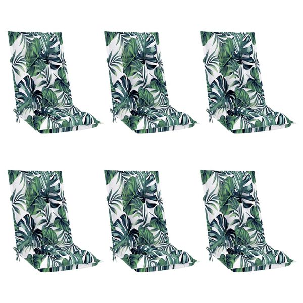 vidaXL Chaises inclinables de jardin et coussins lot de 6 Teck solide