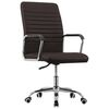 vidaXL Chaise pivotante de bureau Marron Tissu