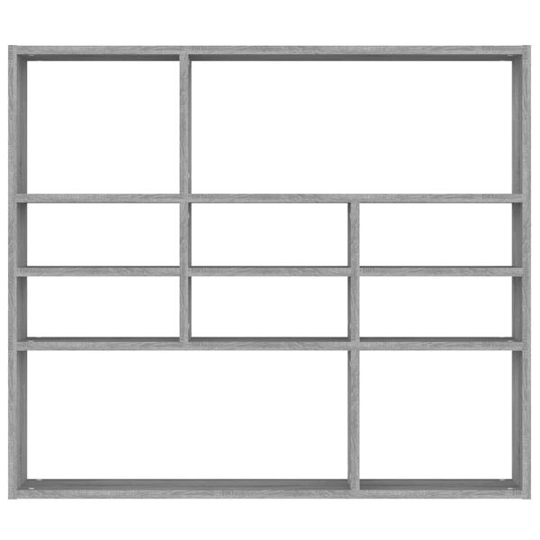 vidaXL &Eacute;tag&egrave;re murale Sonoma gris 90x16x78 cm Bois ing&eacute;nierie