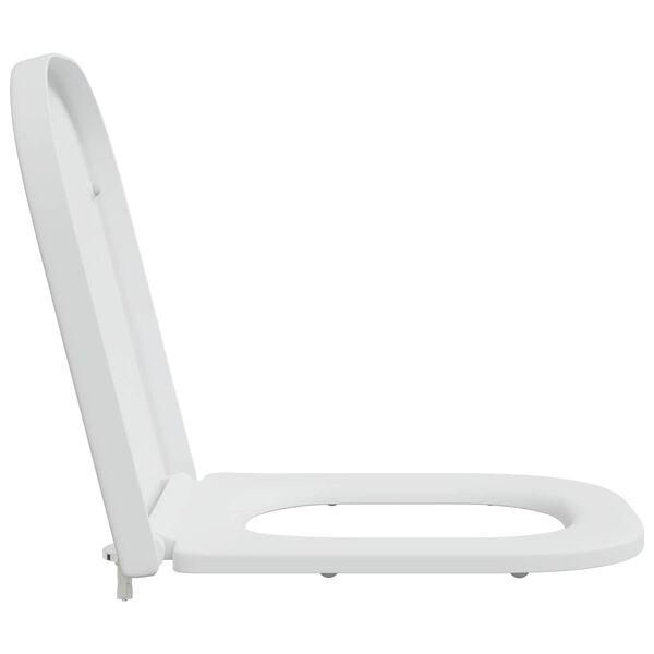 vidaXL Siège de toilette Blanc 44,5 x 35 x 3,6 cm Duroplast