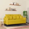 vidaXL Canap&eacute; &agrave; 2 places Jaune 140 cm Velours