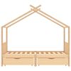 vidaXL Cadre de lit enfant avec tiroirs bois de pin massif 90x200 cm