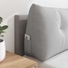 vidaXL Coussin de Dos Gris nuage 160 x 24 x 50 cm tissu
