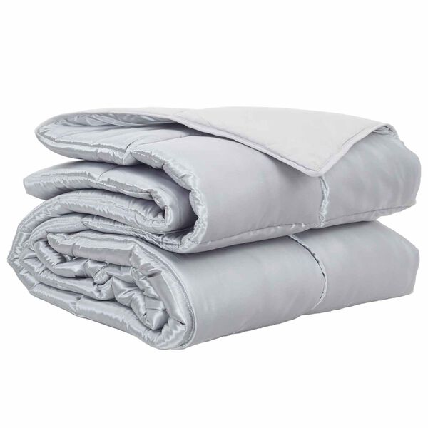 vidaXL Duvet complet toute l'ann&eacute;e Argent&eacute; 220 x 240 cm