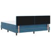 vidaXL Lit &agrave; ressorts avec matelas Bleu fonc&eacute; 180 x 200 cm Velours