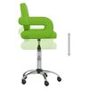 vidaXL Chaises pivotantes &agrave; manger lot de 2 vert similicuir