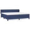 vidaXL Sommier &agrave; lattes de lit avec matelas Bleu 200x200 cm Tissu