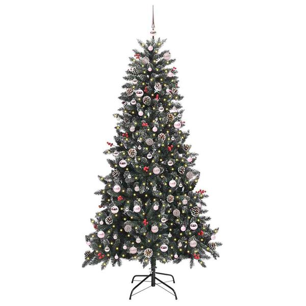 vidaXL Sapin de No&euml;l artificiel Vert 210 cm PVC, plastique et acier