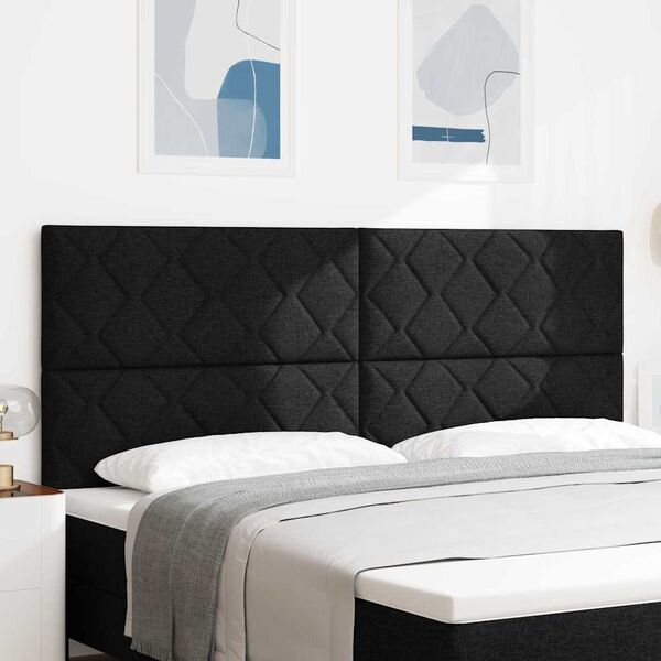 vidaXL T&ecirc;te de lit avec t&ecirc;te de lit Noir 200 cm Cuir synth&eacute;tique