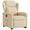 vidaXL Fauteuil inclinable &eacute;lectrique cr&egrave;me tissu
