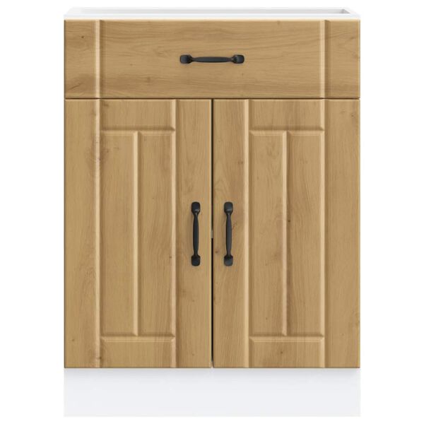 vidaXL Armoire de cuisine Lucca ch&ecirc;ne artisanal bois ing&eacute;nierie