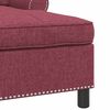 vidaXL Chaise longue avec coussin Bordeaux 91 x 157 x 91 cm tissu