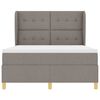vidaXL Lit &agrave; ressorts avec matelas gris fonc&eacute; 90x190 cm Taupe tissu
