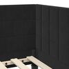 vidaXL Cadre de lit d'angle Noir 90 cm x 200 cm Velours