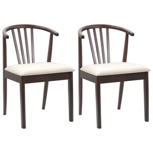 vidaXL Chaise de salle &agrave; manger 2 pc Bois de caoutchouc massif
