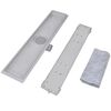 vidaXL Drain de douche lin&eacute;aire 2 pcs 630 x 140 mm Acier inoxydable