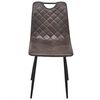 vidaXL Chaises &agrave; manger lot de 2 marron fonc&eacute; similicuir