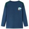 Sweatshirt gaufr&eacute; pour enfants bleu marine 128