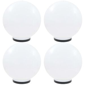 vidaXL Lampes &agrave; LED sous forme de boule 4 pcs Sph&eacute;rique 40 cm PMMA