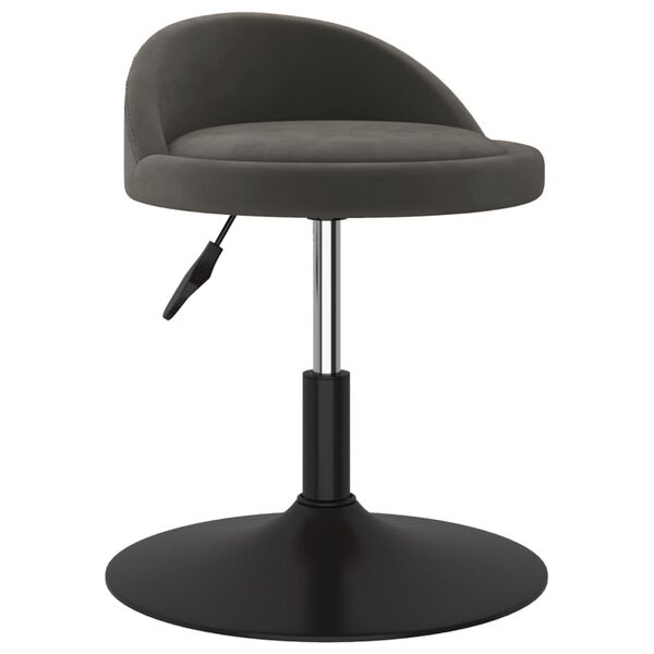 vidaXL Chaises pivotantes &agrave; manger lot de 4 Gris fonc&eacute; Velours