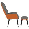 vidaXL Chaise de relaxation avec tabouret Gris clair Tissu