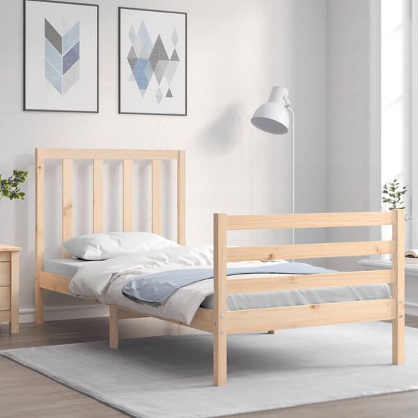 vidaXL Cadre de lit sans matelas bois de pin massif