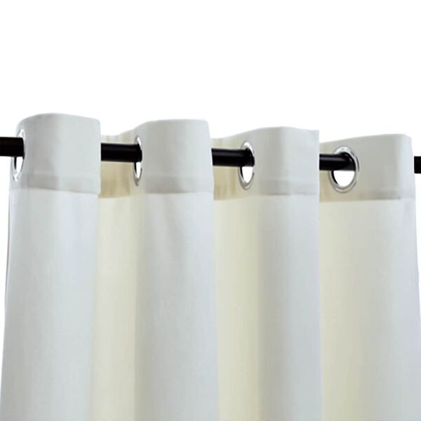 vidaXL Rideaux occultants avec anneaux 2 pcs Velours Crème 140x225 cm