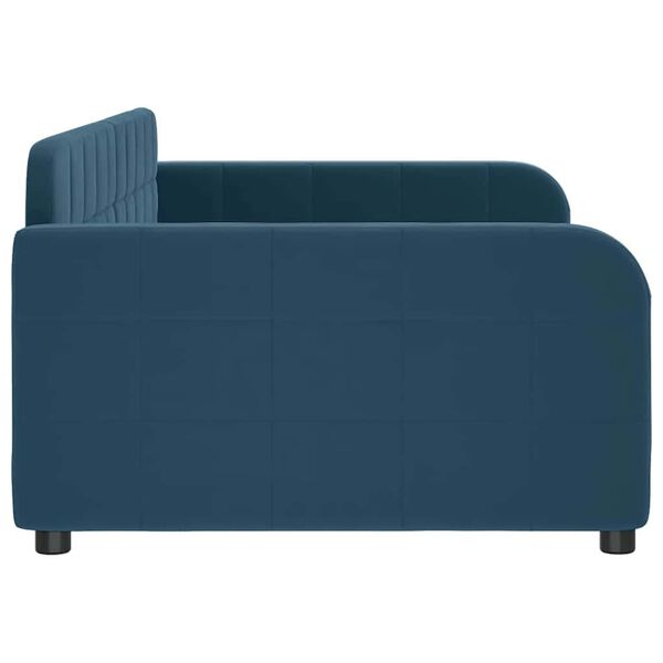 vidaXL Lit de repos sans matelas bleu 90x200 cm velours