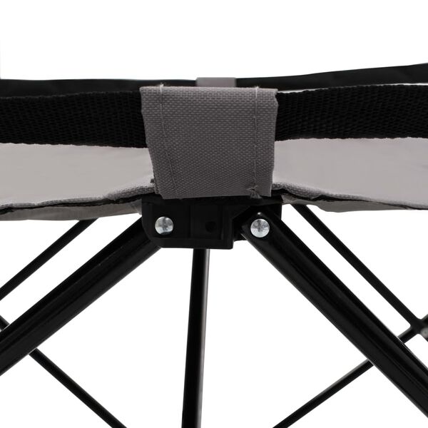 vidaXL Chaise longue pliable gris Acier