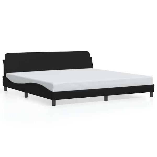 vidaXL Cadre de lit Dover noir 193x203 cm similicuir