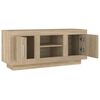 vidaXL Meuble TV ch&ecirc;ne sonoma 102x35x45 cm bois d'ing&eacute;nierie