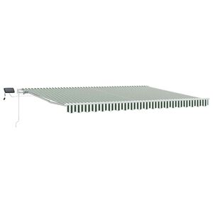 vidaXL Auvent r&eacute;tractable Vert et blanc 450 &times; 350 cm