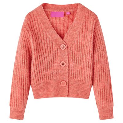 Cardigan tricoté pour enfants rose moyen 116