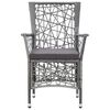vidaXL Ensemble &agrave; manger de jardin 5 pcs Gris