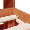 vidaXL Lit biblioth&egrave;que sans matelas cire marron 135x190 cm pin massif