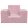 vidaXL Canap&eacute; pour enfants Rose Peluche douce