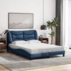 vidaXL Cadre de lit sans matelas Hvar bleu 140x190 cm tissu