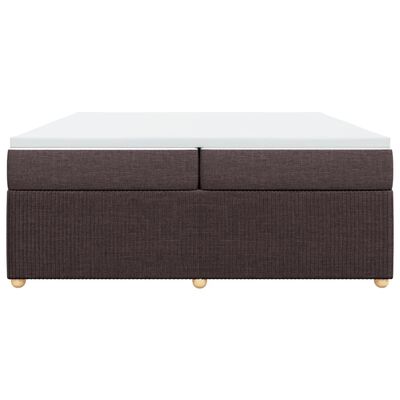 vidaXL Sommier à lattes de lit avec matelas Marron foncé 200x200 cm